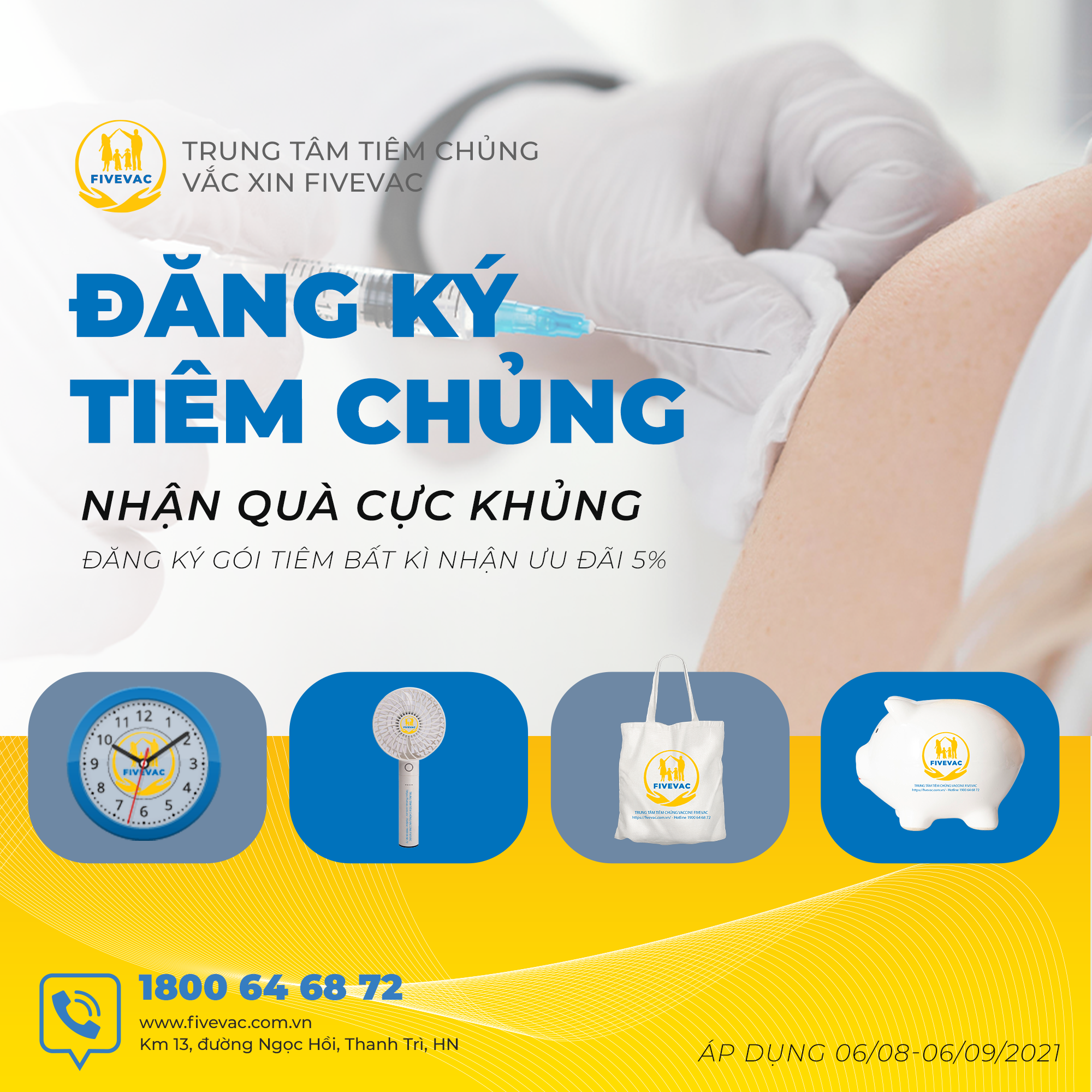 Đăng ký tiêm chủng nhận quà cực khủng 