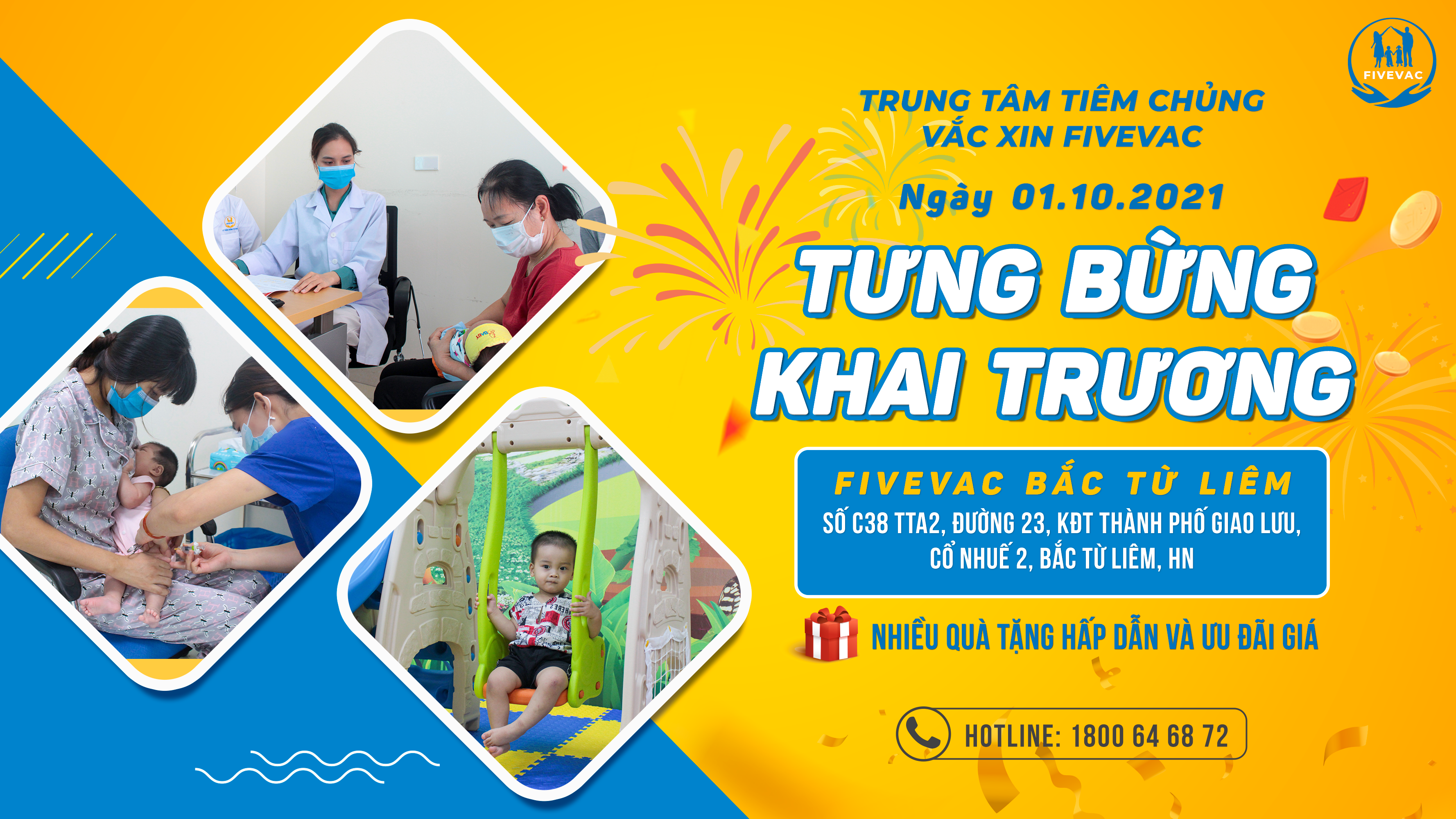 Khai truong trung tam tiem chung fivevac bac tu liem